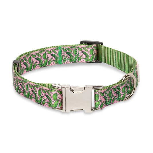 Dog Collar Collar Pink Tropics Adjustable Walking Collar - detail product image for dog collar
