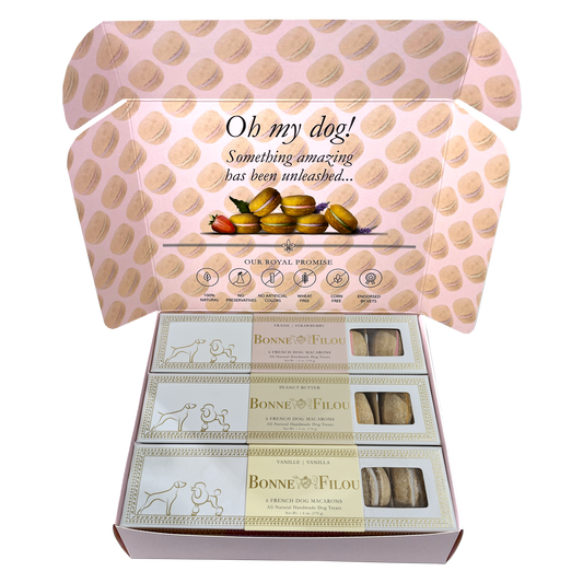 Dog Treats Macaron Combo Gift Box 18 French Macarons Essenti - detail product image for dog treats