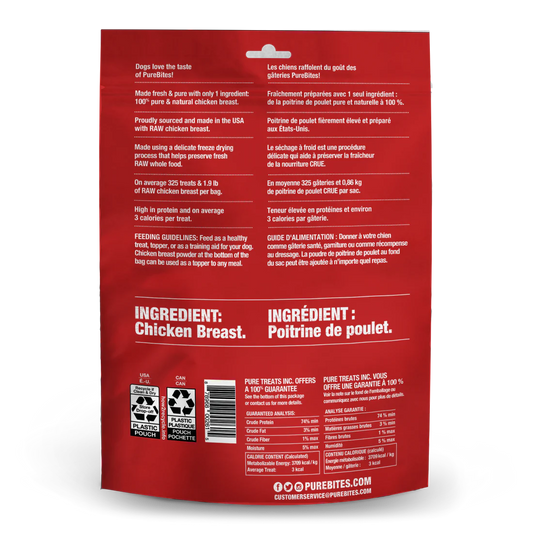 Pure Bites Chicken Freeze Dried Dog Treats Dog Treats - detail view