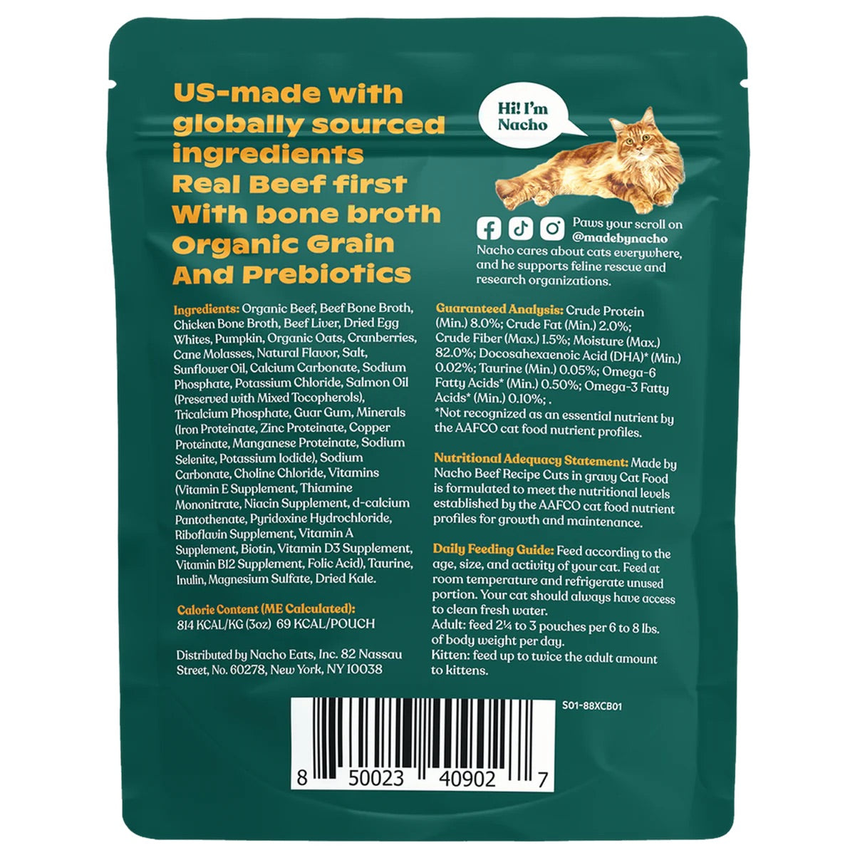 Made By Nacho Beef In Gravy Cuts Cat Food 3Oz Wet Cat Food - detail view
