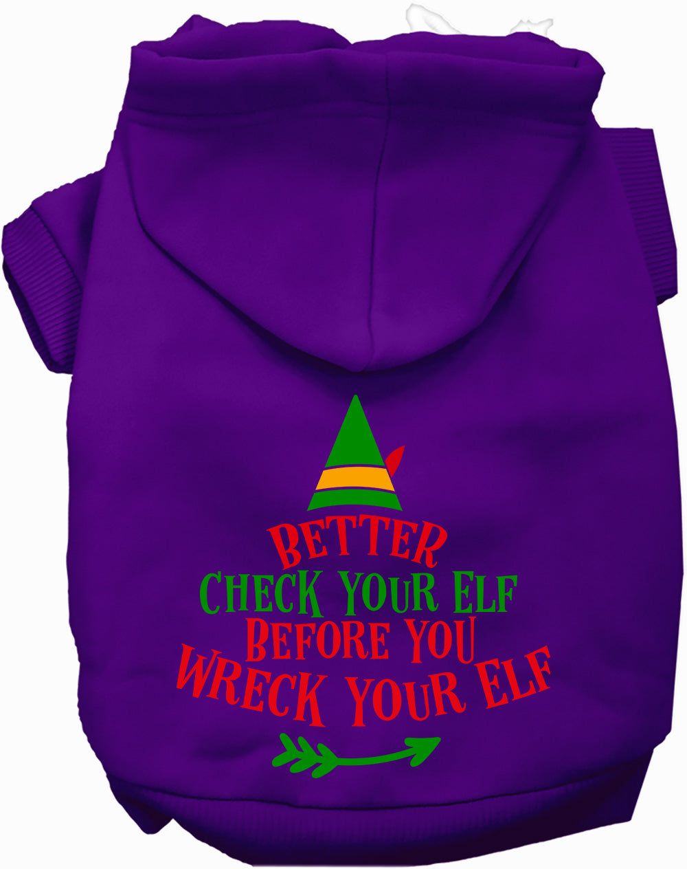 Dog Hoodie Check Your Elf for Festive Holiday Pet Comfort - gallery image 11