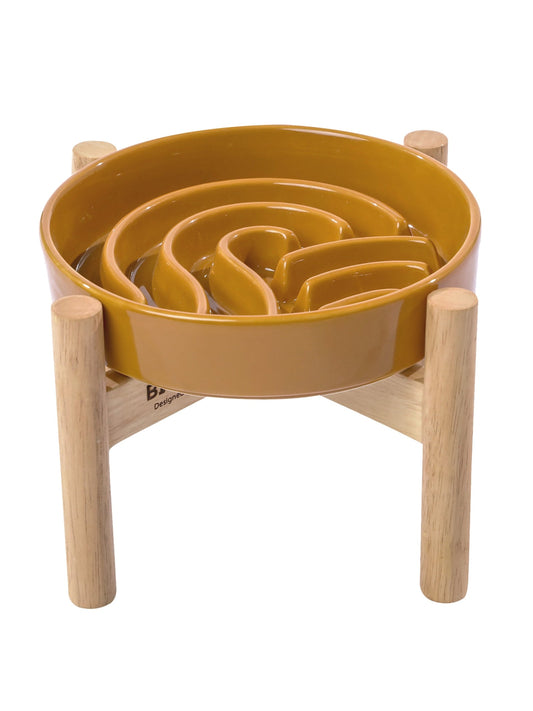 Wave Slow Feeder Dog Bowls Pink Beige Orange Pet Feeding - detail view for Pet Feeders & Bowls