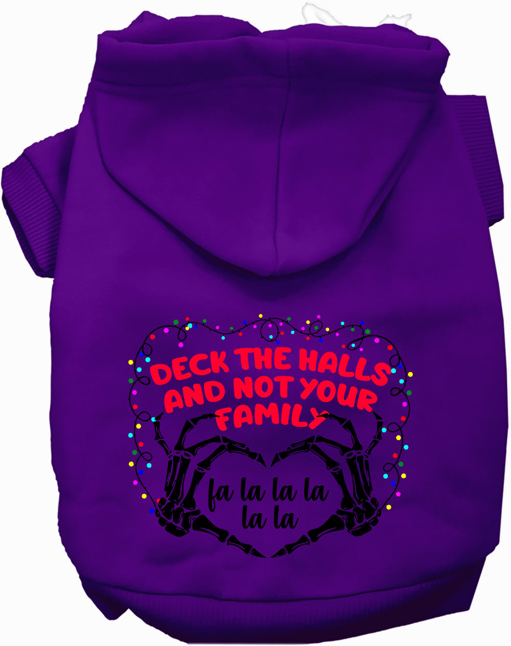 Dog Hoodie Deck the Halls Not Your Family for Festive - gallery image 9