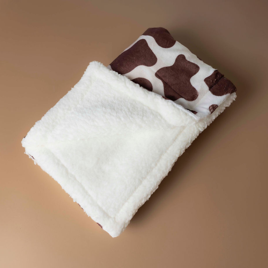 Dog Bed Chocolate Cow Blanket for Daily Use for Comfort - detail product image for dog bed