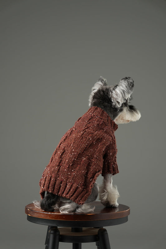 Glacier Pet Sweater Burgundy Dog Sweaters Premium Pet Supply - detail view