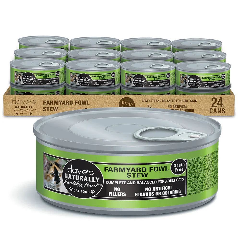 Dave's Grain Free Naturally Healthy Fowl Cat Food (5.5oz) - main product image