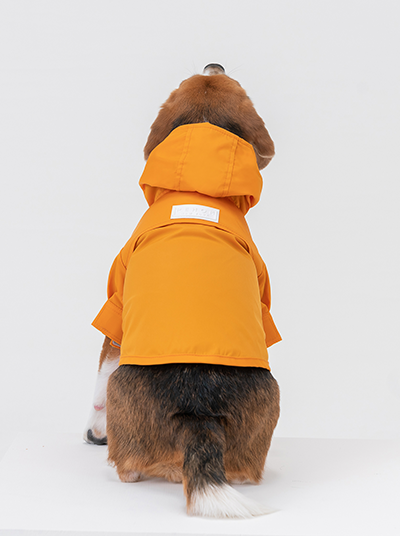 Tribeca Adjustable Velcro Raincoat Egg Yolk Dog Apparel Pet - detail view