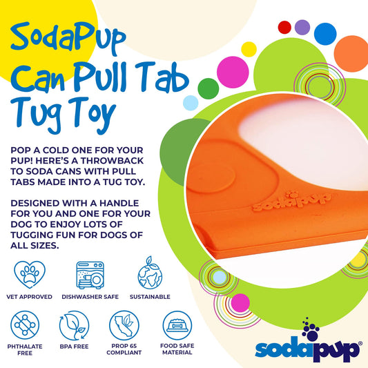 Pop Top Rubber Tug Toy For Interactive Play Heavy Chewers - detail view