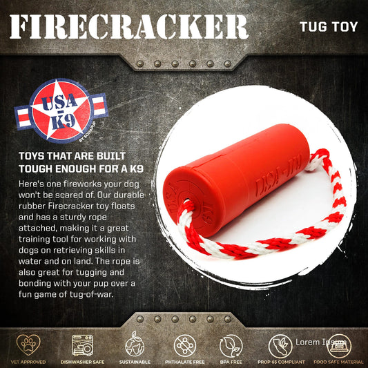 USA K9 Firecracker Floating Training Dummy K9 Handler Reward - detail view