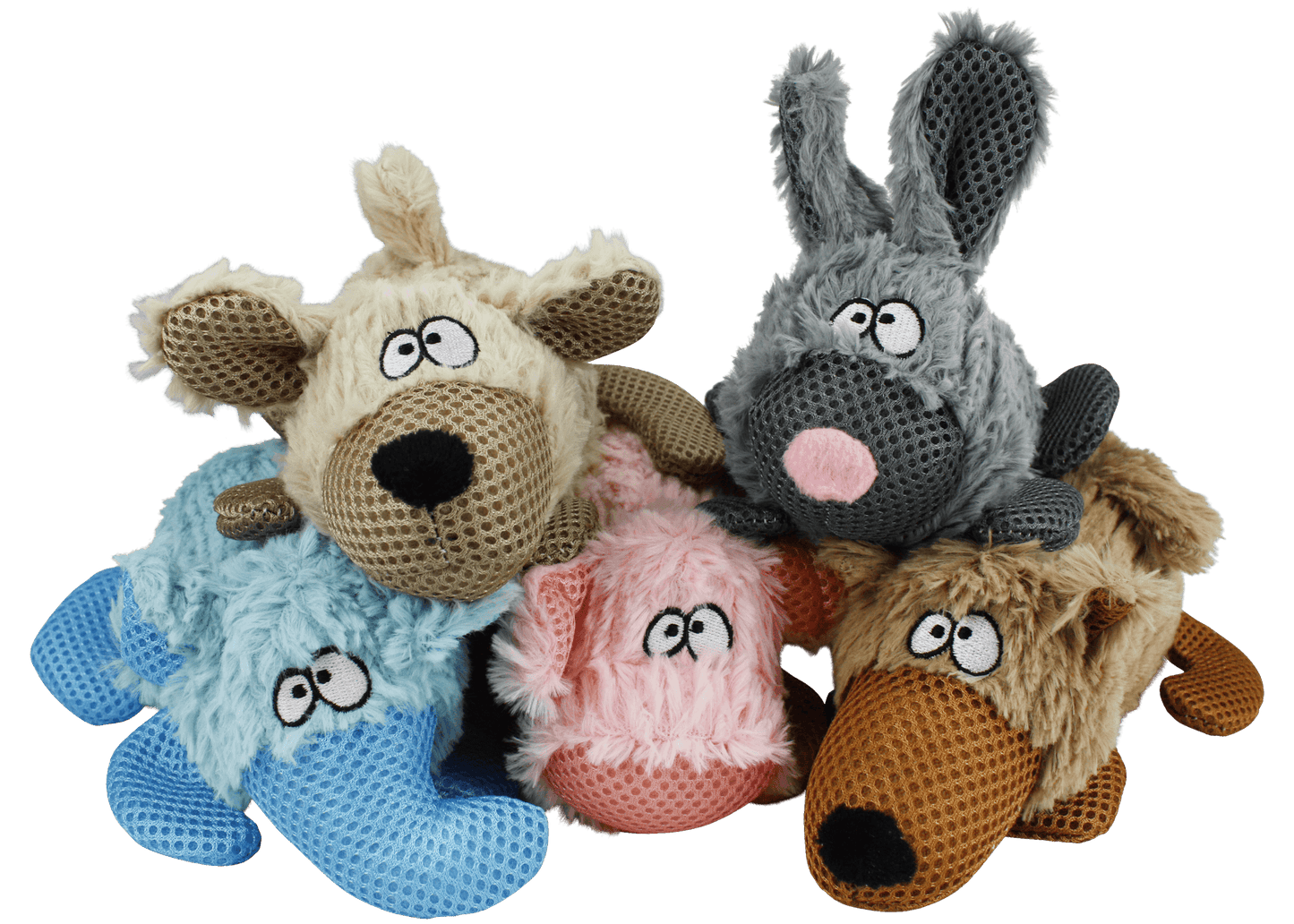Multipet Combers Assorted Animals 8 Interactive Dog Toy Play - main product image