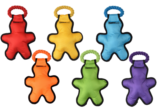 Multipet Cross Ropes Tug O Man W Rope Assorted Colors 14 Dog - detail view