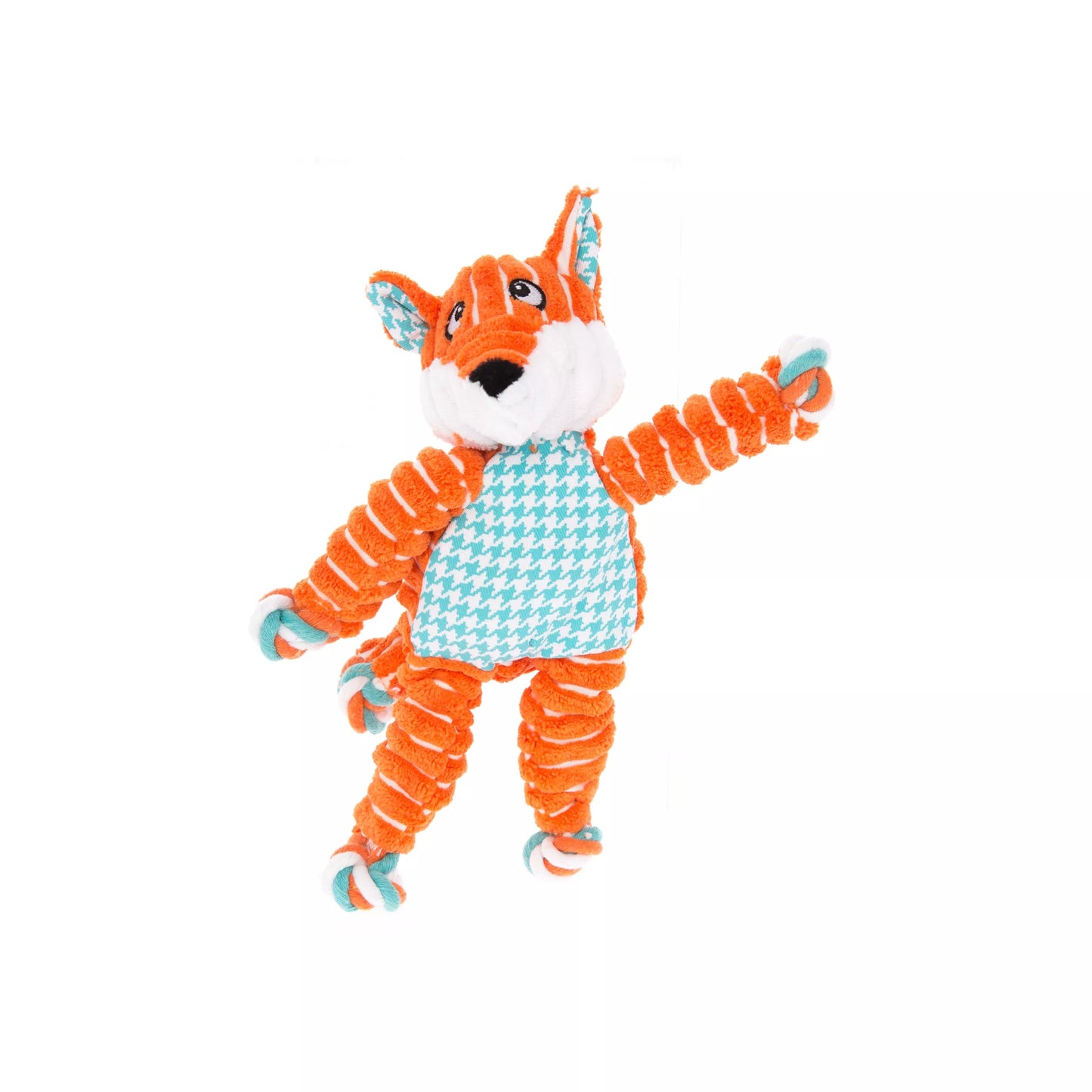 KONG Floppy Knots Fox Orange XL Plush Dog Toy Durable Play - main product image