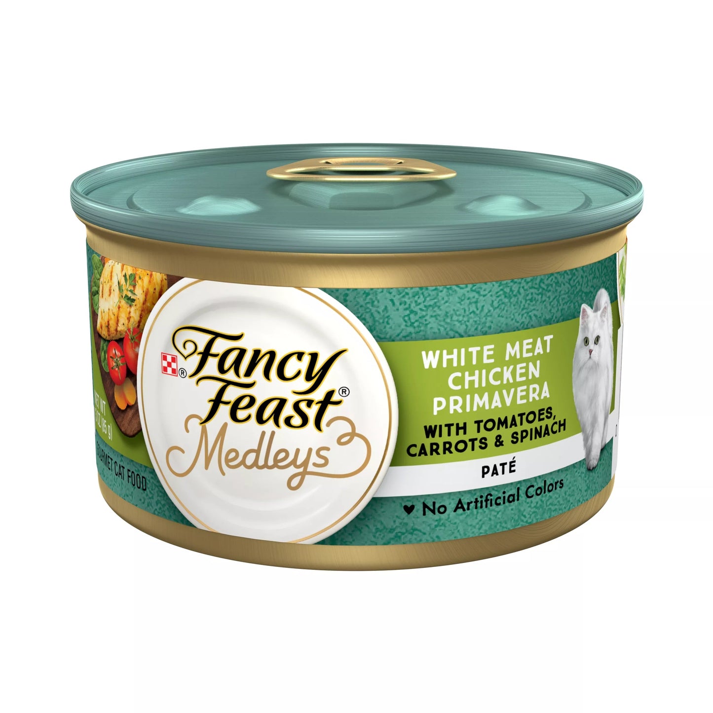 Fancy Feast Medleys White Meat Chicken Primavera Pate Wet - main product image
