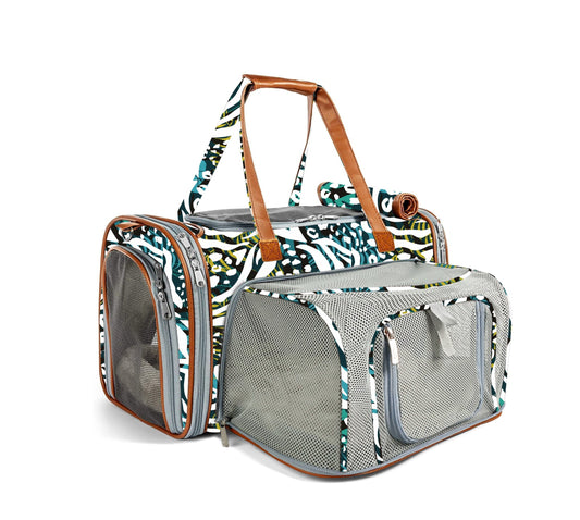 Mr. Peanut's Gold Series Standard Size Airline Compliant Expandable Pet Carrier - Prints Edition - detail view