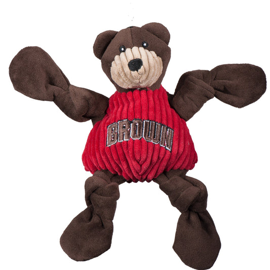 Dog Toy NCAA Brown University Bruno the Bear Knottie Plush main product image for dogs and cats