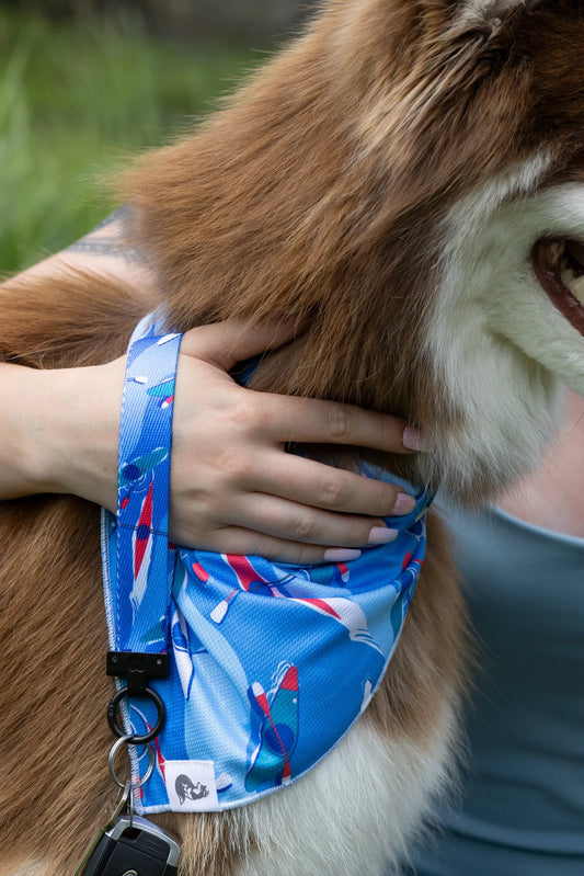K9 Kayak Dog Bandana Matching Keychain Dog Bandanas Premium - detail view