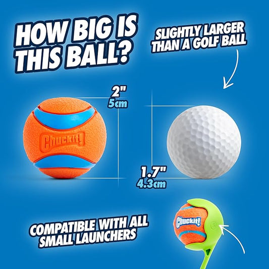 Chuckit Dog Ultra Ball Small 2 Pack Interactive Dog Toy Play - detail view