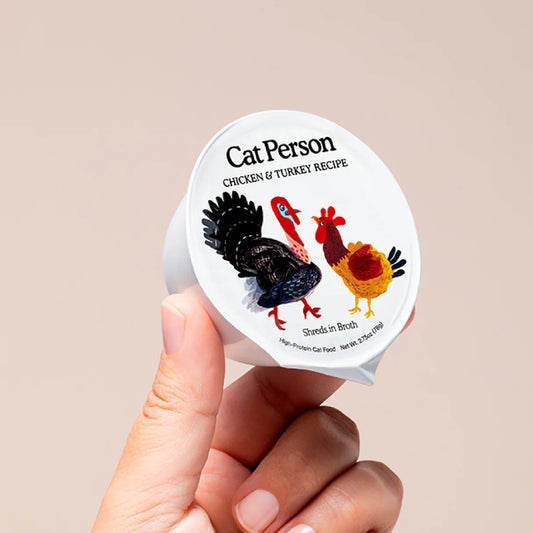 Cat Person Cat Shredded Chicken & Turkey In Broth 2.75oz - detail view