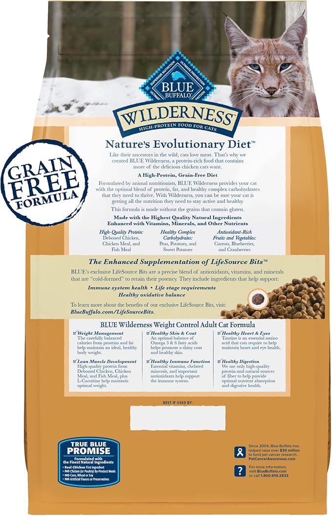 Dry Cat Food Blue Buffalo Chicken Recipe 5lb Daily Meals - detail view