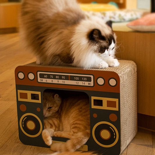 Tv Set Household Fashion Scratch Board Cat Litter Box Cat - detail view