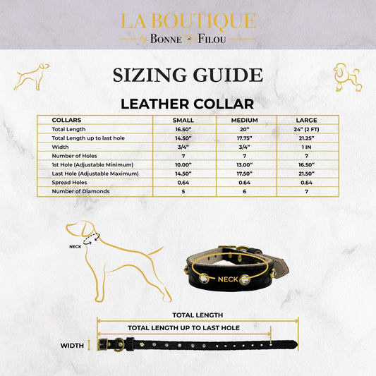 Dog Collar Plain Leather Collar for Daily Use for Comfort - detail product image for dog collar