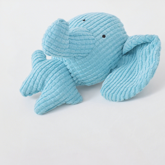 Pet Plush Squeaky Toy - Elephant - detail view