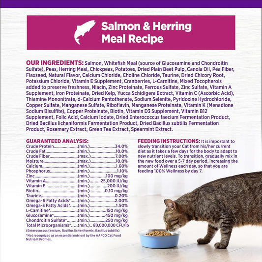 Dry Cat Food Wellness Salmon Recipe 5.5lb Daily Meals Premiu - detail view