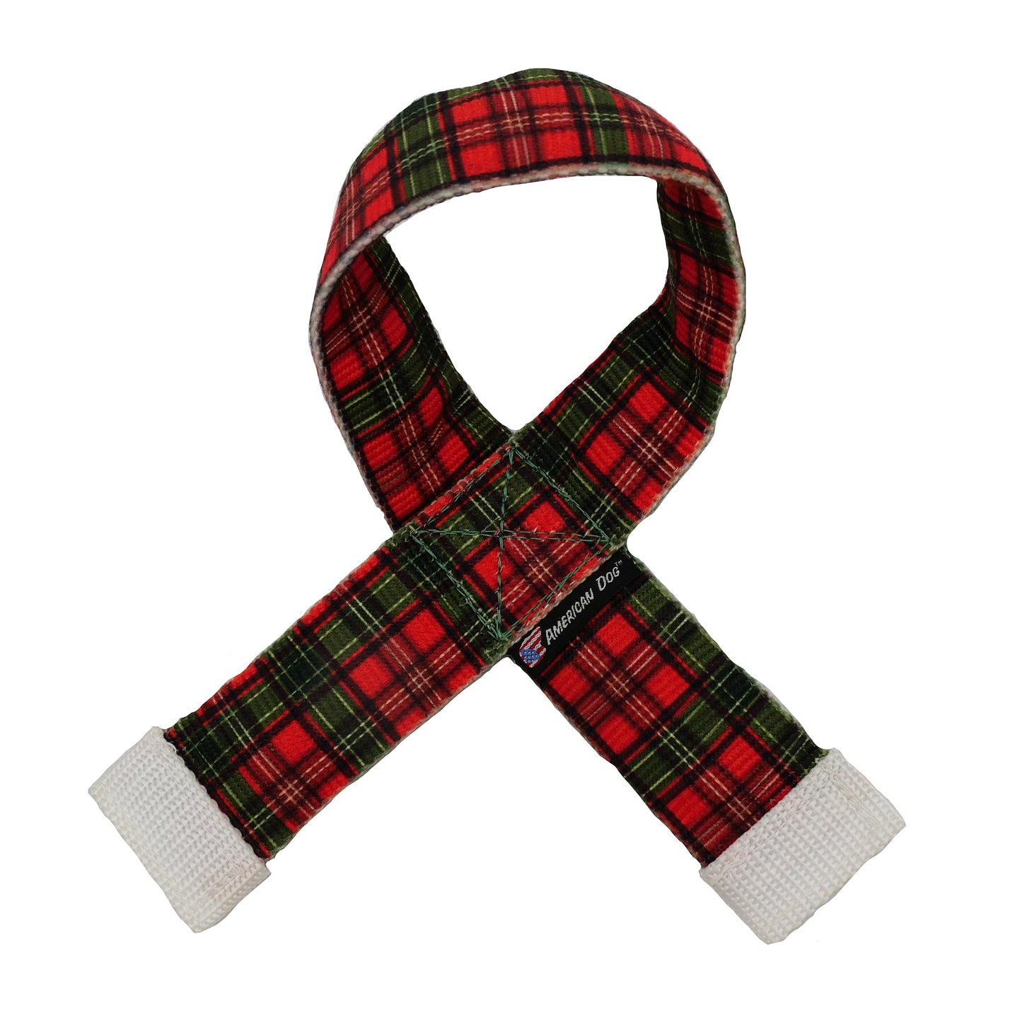 Dog Toy Fire Hose Holiday Scarf Tug Interactive Plush Chew - main product image