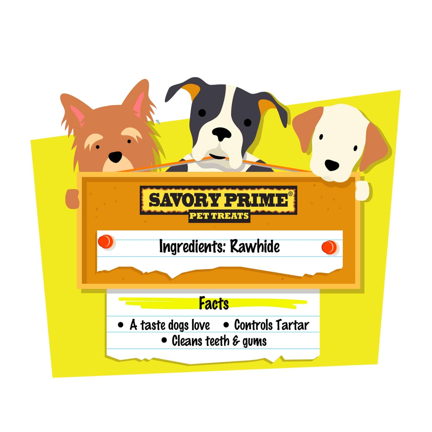 Savory Prime AMERICAN Twist Sticks White (5inch) (30pk) - lifestyle view