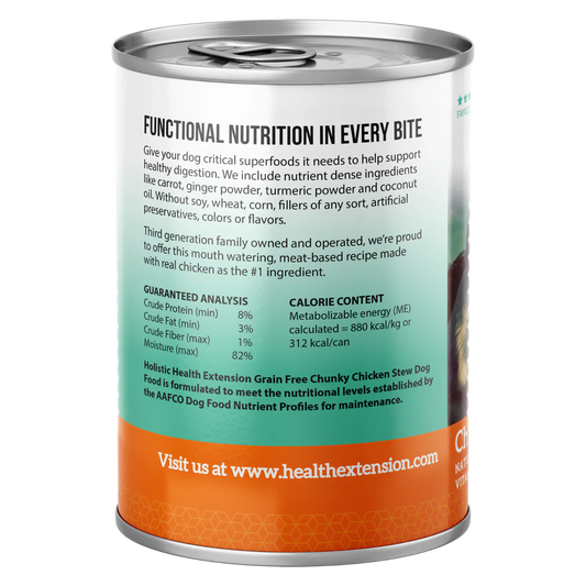 Health Extension Chicken Stew Grain Free Dog Food Can 12 5Oz - detail view