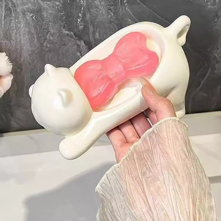 Pet Cat Drainage Bathroom Accessories Soap Anti Slip Dish - gallery image 5