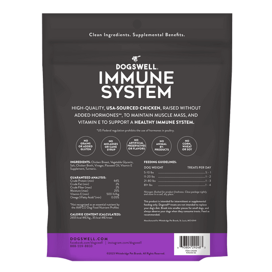 Dogswell Immune System Jerky Treats, Chicken Breast (24oz) - detail view