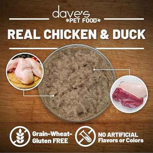 Daves Chicken And Duck Recipe In Saucey Pate 5 5Oz Wet Cat - detail view