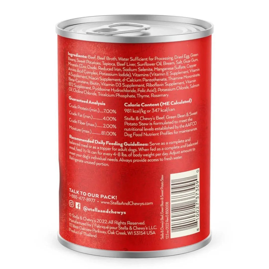 Wet Dog Food Stella Beef Recipe 12 5oz Daily Meals Premium - detail view