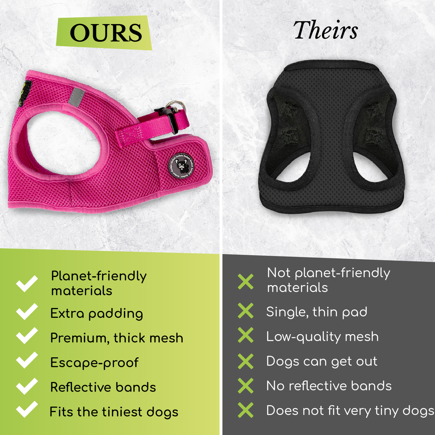 Dog Collar EcoBark Step In Harness XXXS to Small Breeds- - gallery product image for dog collar