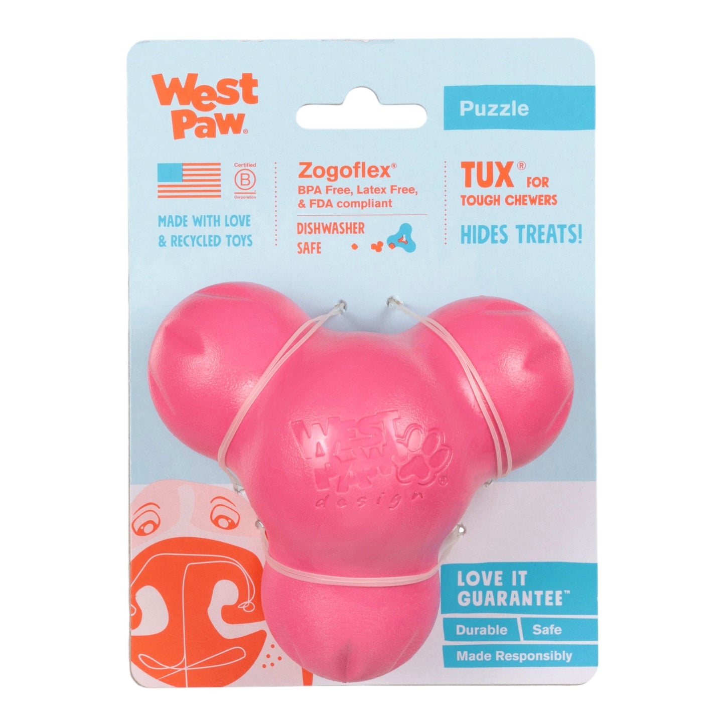 Tux Geranium Interactive Dog Toy Durable Play Premium - gallery image 6