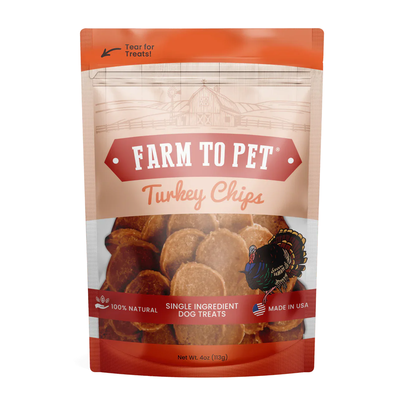 Farm To Pet Turkey Chips 12Oz dog treats Premium - main product image