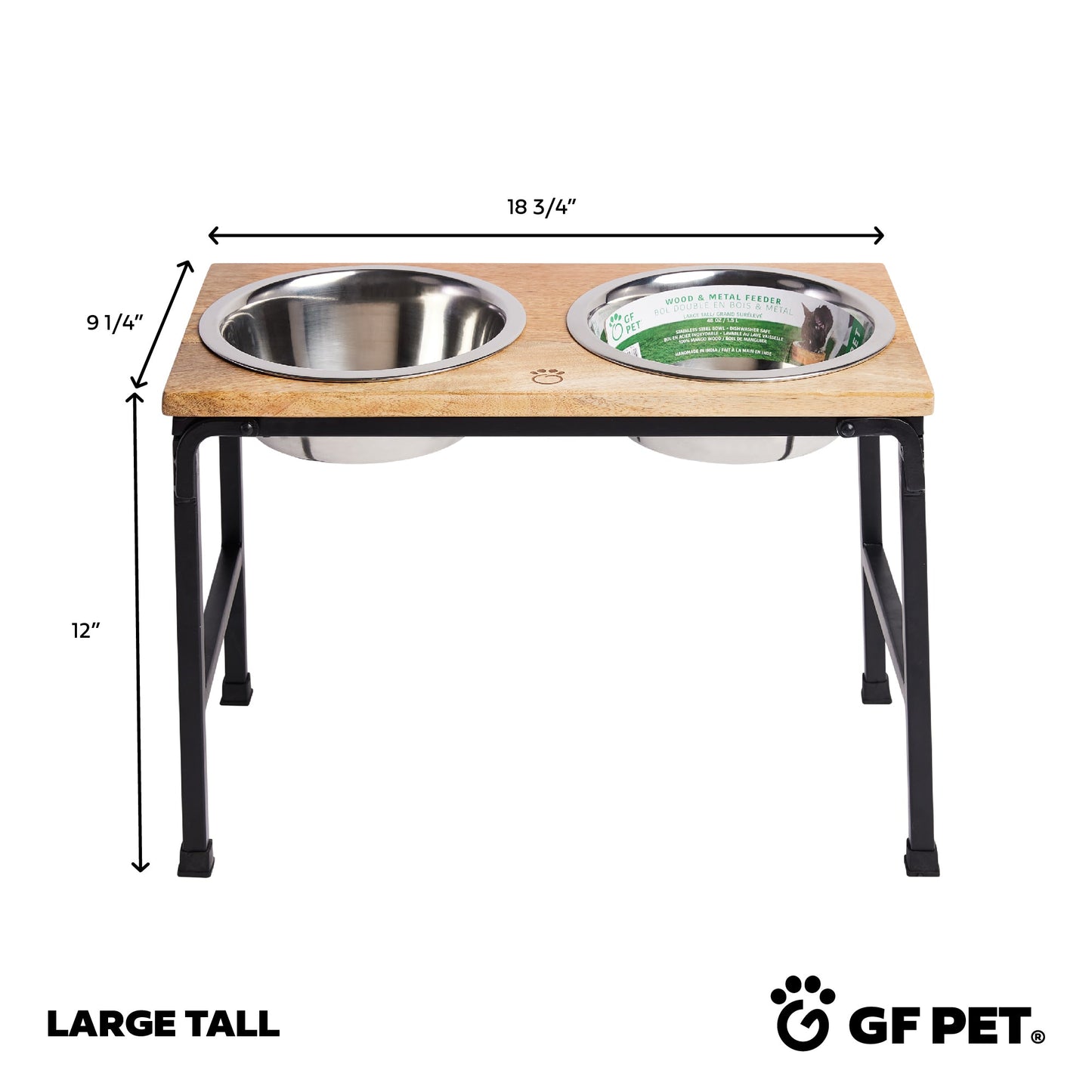 Wood Metal Elevated Feeder Pet Feeding Hydration Supply - gallery image 12