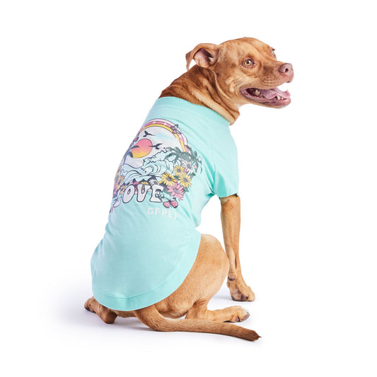 Graphic Tee Aqua Dog Shirts Premium Pet Supply Premium - detail view
