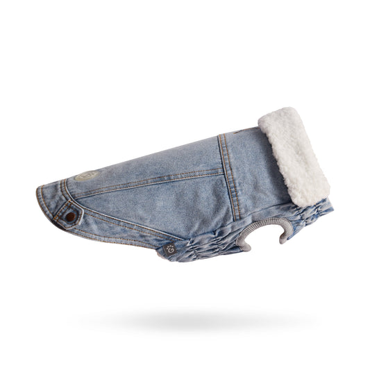 Northside Denim Jacket Light Wash Dog Jackets Premium Pet - detail view