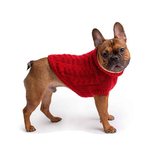 Chalet Sweater Red Dog Sweaters Premium Pet Supply Premium - detail view