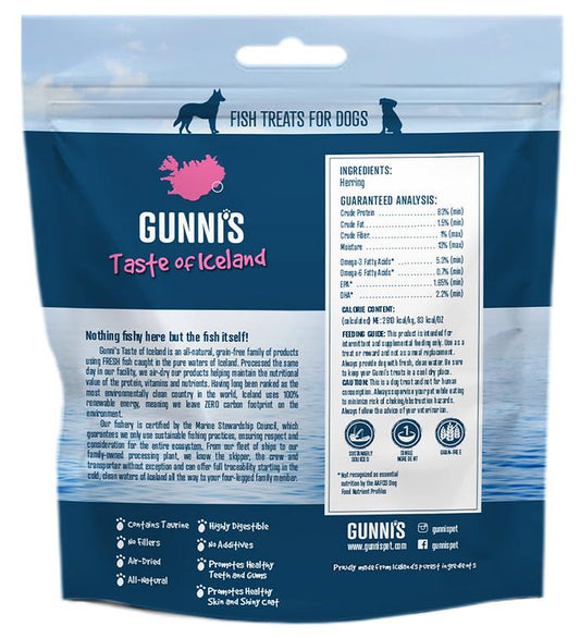 Gunnis Whole Herring Dog Treats 3Oz Dog Treats Premium - detail view