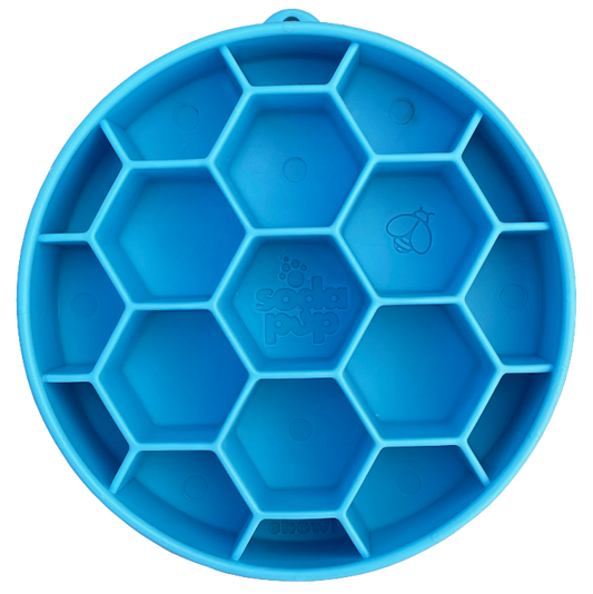 Honeycomb Ebowl Deep Slow Feeder Dog Bowl For Enrichment USA - detail view