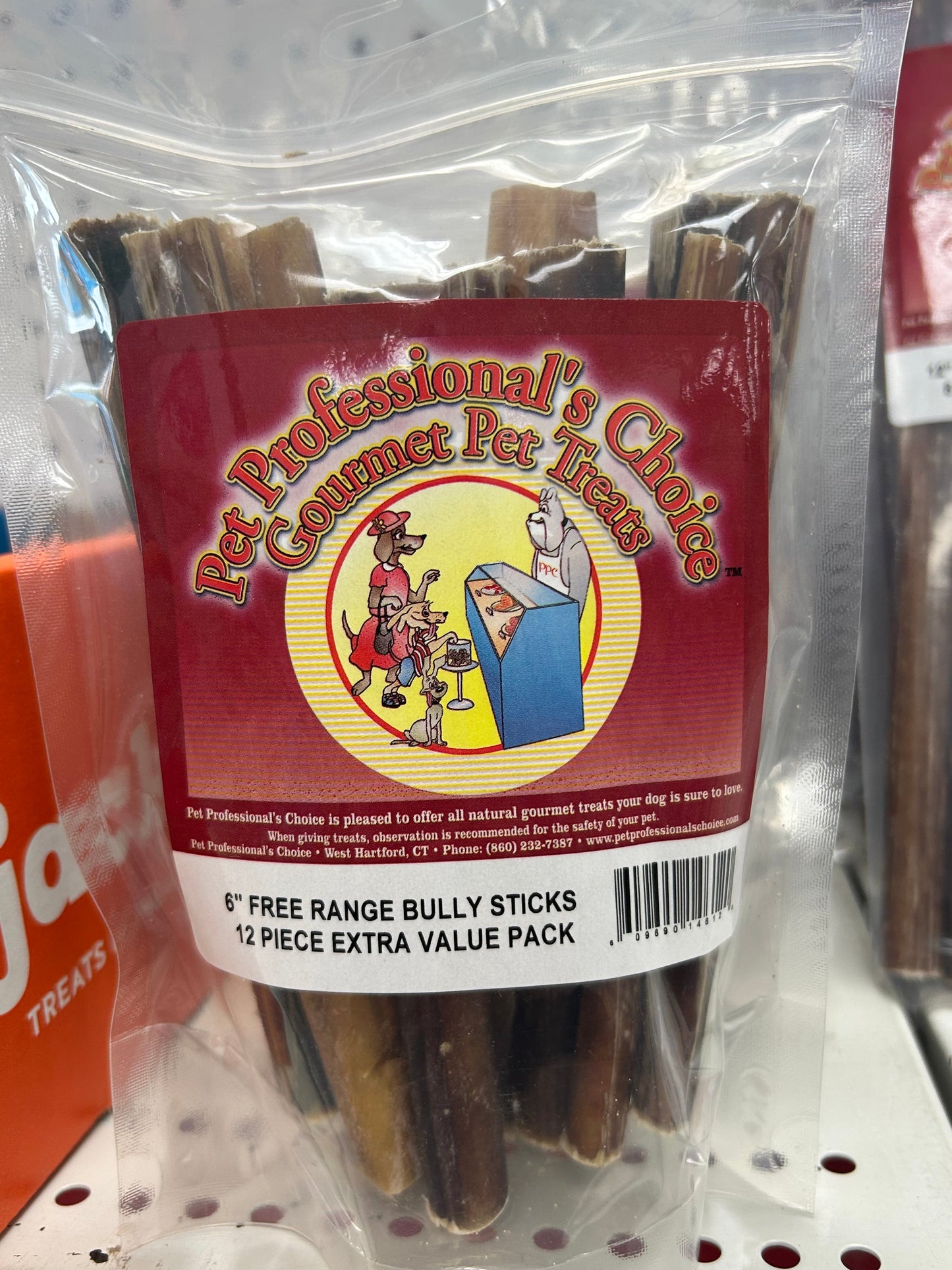 Pet Professional's Choice 12pk 6" Free Range Bully Sticks - main product image