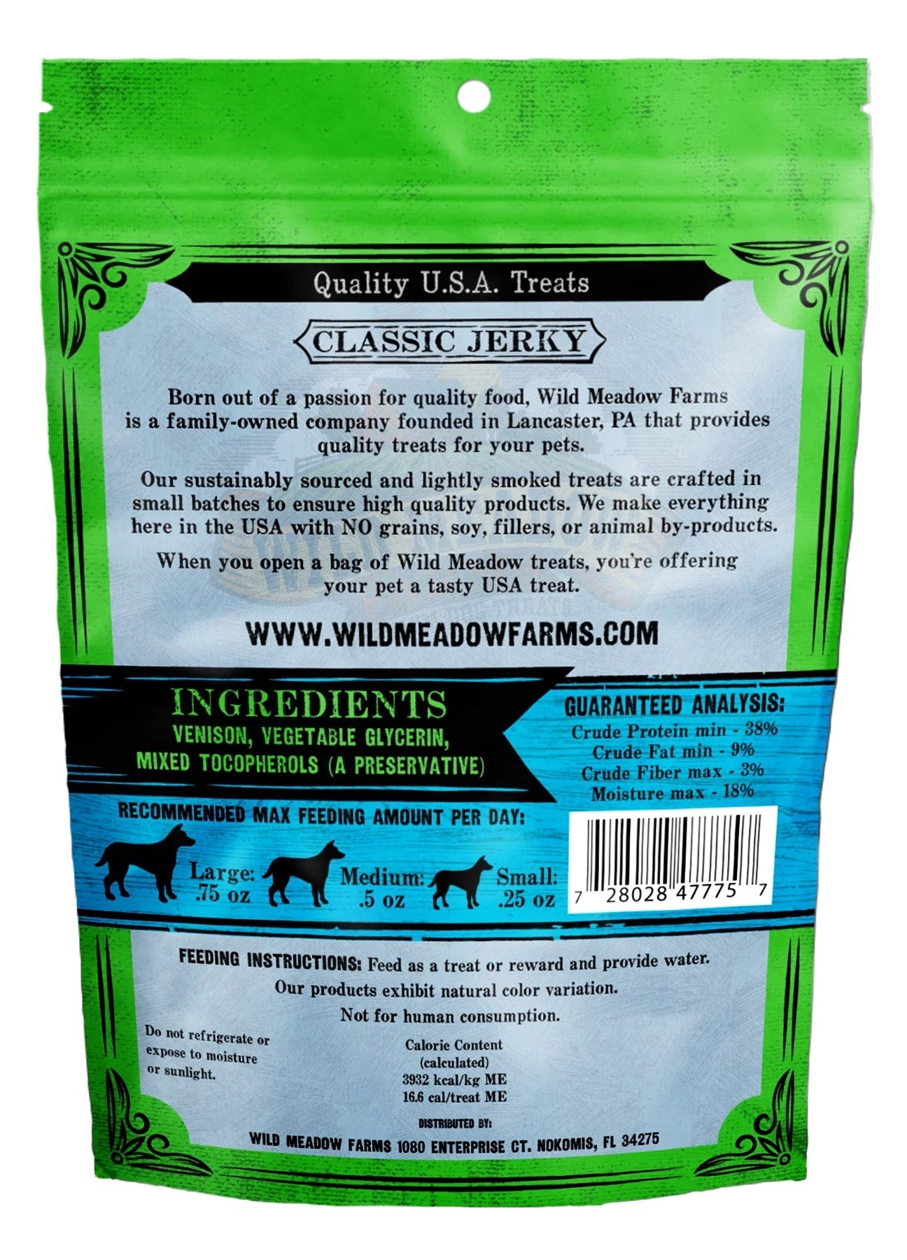 Dog Treats Premium Venison Chews 3.5oz Training Rewards - detail view