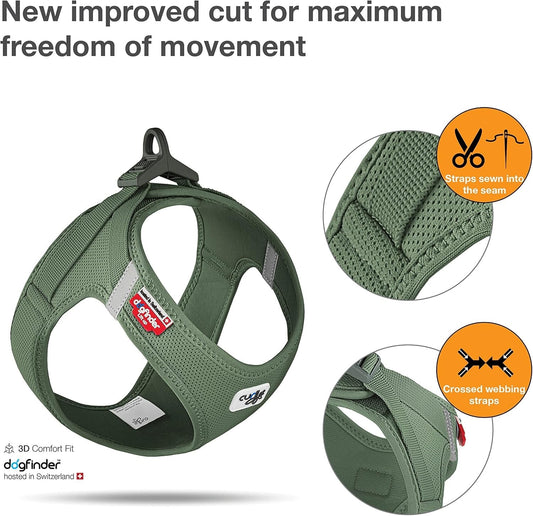 Curli Air Mesh Clasp Moss Vest Harness Adjustable Dog Gear - detail view