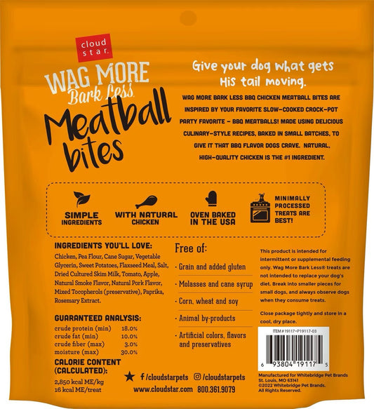 Wagmore Grain Free Chicken Meatball Bites Dog Treats (14oz) - detail view