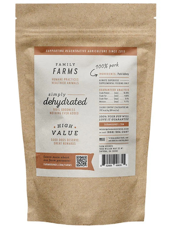 Farm Hounds Pork Kidney Dog Treats 4Oz Dog Treats Premium - detail view