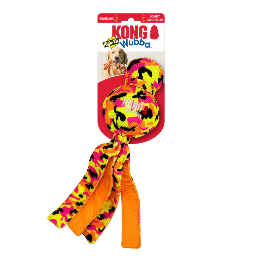 KONG Wubba Ballistic High Viz Large Fetch Dog Toy Durable - main product image