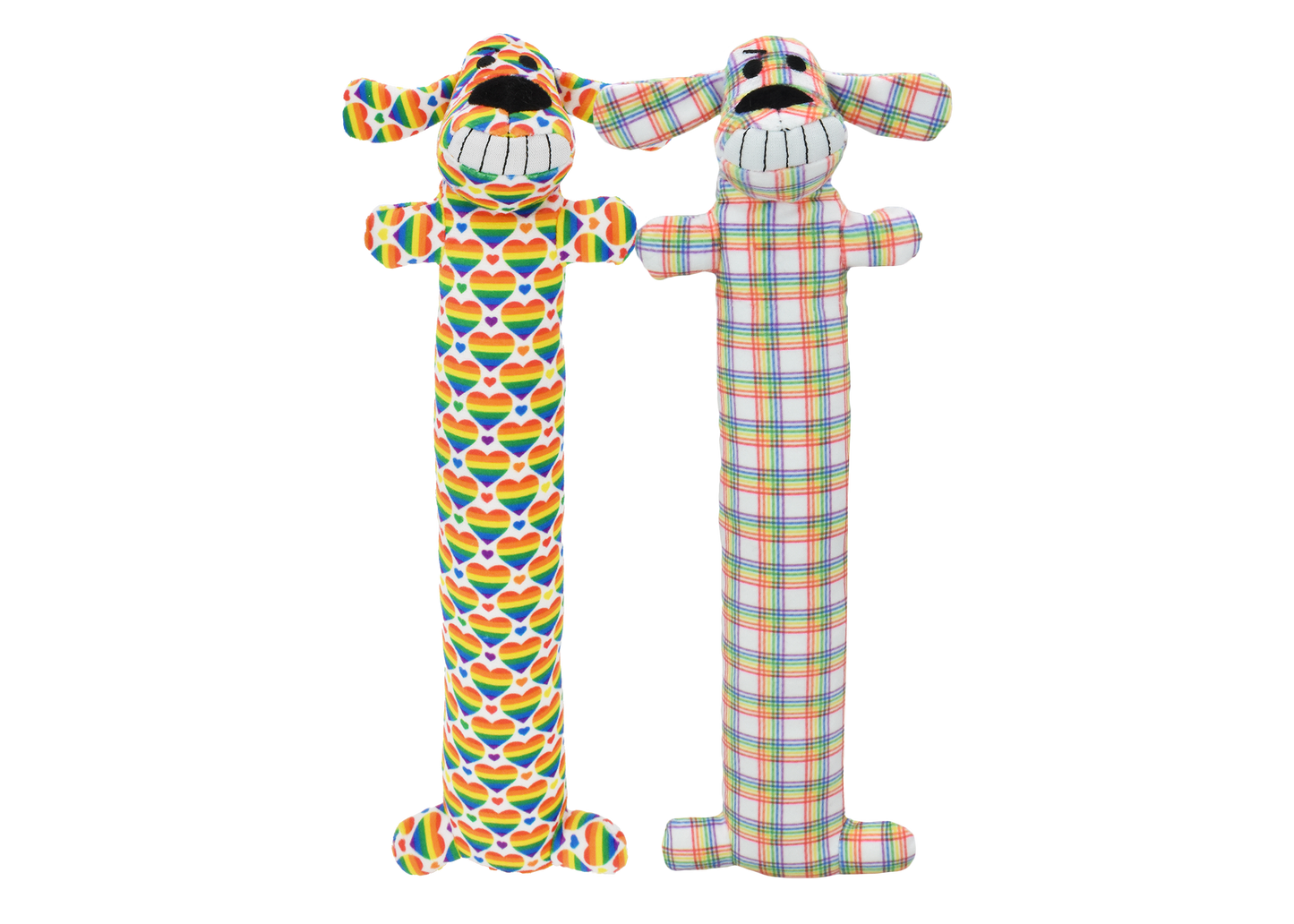 Multipet Loofa Dog Rainbow 12 Interactive Dog Toy Durable - main product image